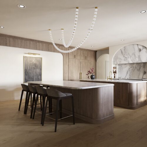 Residential Renovation 3d visualization kitchen
