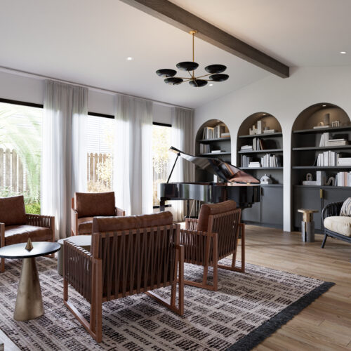 Architectural Visualization Modern lounge interior