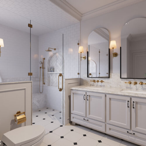 Boutique 3d render bathoom suite